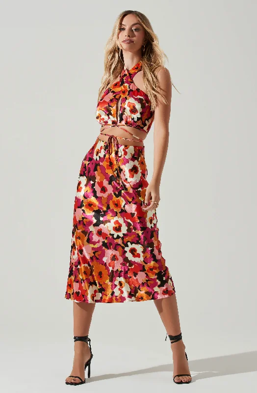 Nava Floral Midi Skirt