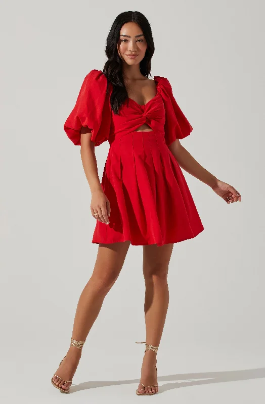 Serilda Cutout Puff Sleeve Mini Dress